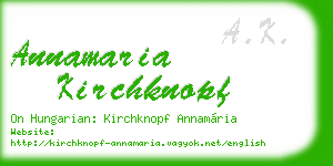 annamaria kirchknopf business card